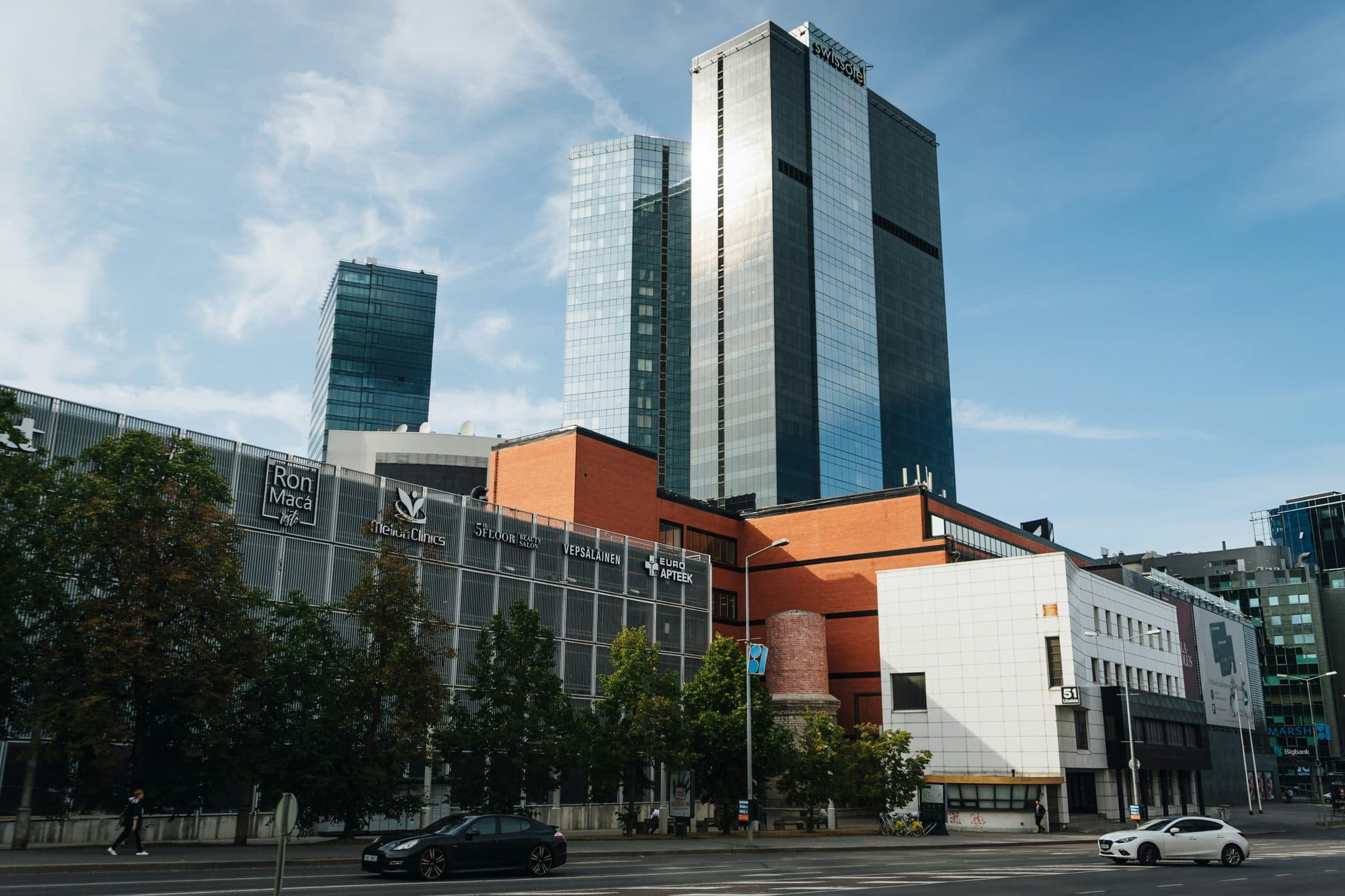 Office towers on Liivalaia in central Tallinn